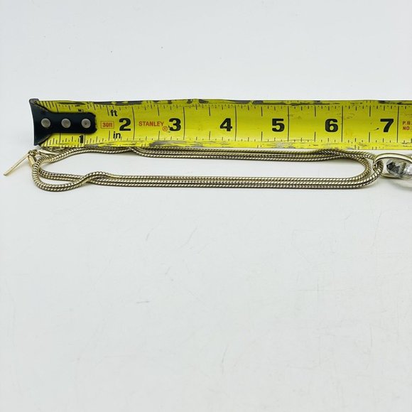 Mythologie Signed Snake Chain Medallion Necklace Mirrored Acrylic Circles Gold - Picture 7 of 9